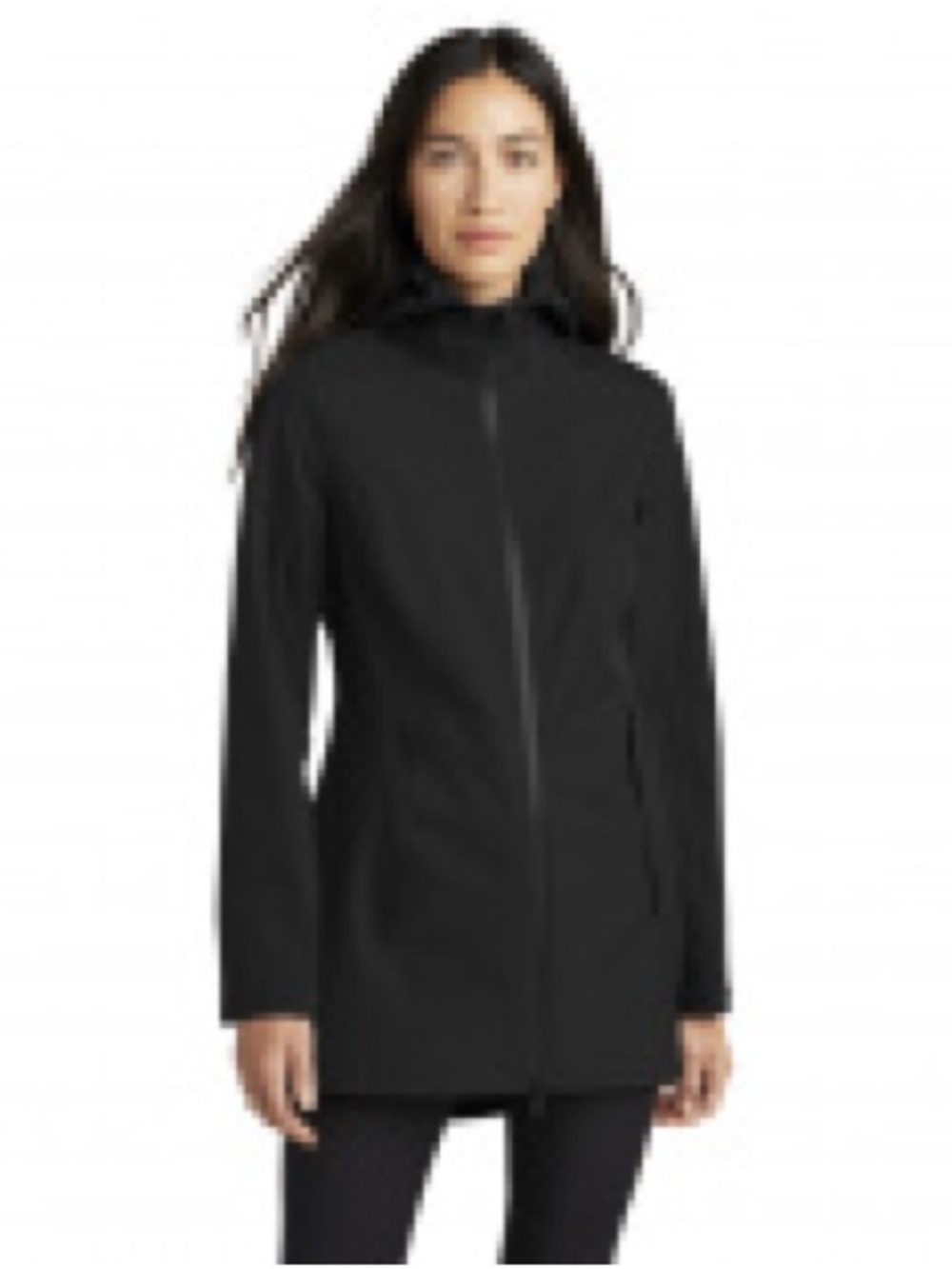 Andrea Black Ribbed Long jacket